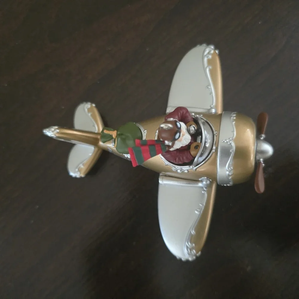 2006 Hallmark Ornament Spirit of St. Nick Magic Airplane Windup NIB-710-416